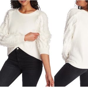 1.State Fringe Sleeve Sweater